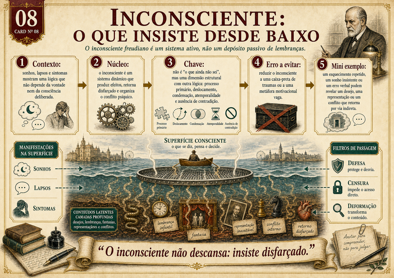 Página real PT-BR — mapa 008 sobre o inconsciente