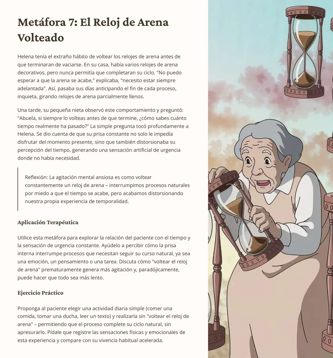 Metáfora 7 El Reloj de Arena Volteado